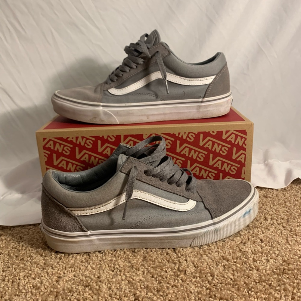 Grey old skool vans